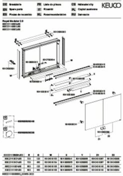Keuco Royal Modular 2. 1930 800221111100200 1100 X 900 X 160 Mm, 2 Steckdosen , Extension Murale, 2 Portes, DALI -Fournitures De Salle De Bain Soldes Keuco Royal Modular 2. 1930 800221111100200 1100 x 900 x 160 mm 2 Steckdosen extension murale 2 portes DALI 2