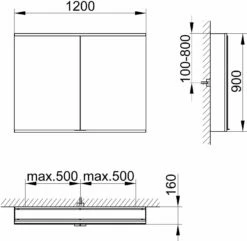 Keuco Royal Modular 2. 1930 800221121100000 1200 X 900 X 160 Mm, Sans Prise, Extension Murale, 2 Portes, DALI -Fournitures De Salle De Bain Soldes Keuco Royal Modular 2. 1930 800221121100000 1200 x 900 x 160 mm sans prise extension murale 2 portes DALI 1