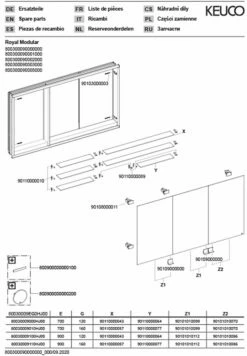 Keuco Royal Modular 2. 1930 800300091000200 900 X 900 X 120 Mm, 2 Steckdosen , Mur Intégré, 3 Portes -Fournitures De Salle De Bain Soldes Keuco Royal Modular 2. 1930 800300091000200 900 x 900 x 120 mm 2 Steckdosen mur integre 3 portes 2