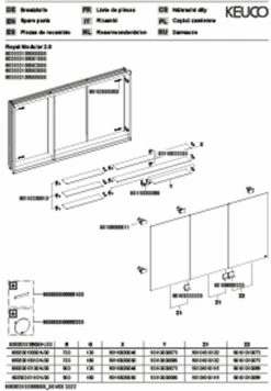 Keuco Royal Modular 2. 1930 800300131100000 1300 X 900 X 160 Mm, Sans Prise, Encastré Mural, 3 Portes -Fournitures De Salle De Bain Soldes Keuco Royal Modular 2. 1930 800300131100000 1300 x 900 x 160 mm sans prise encastre mural 3 portes 2