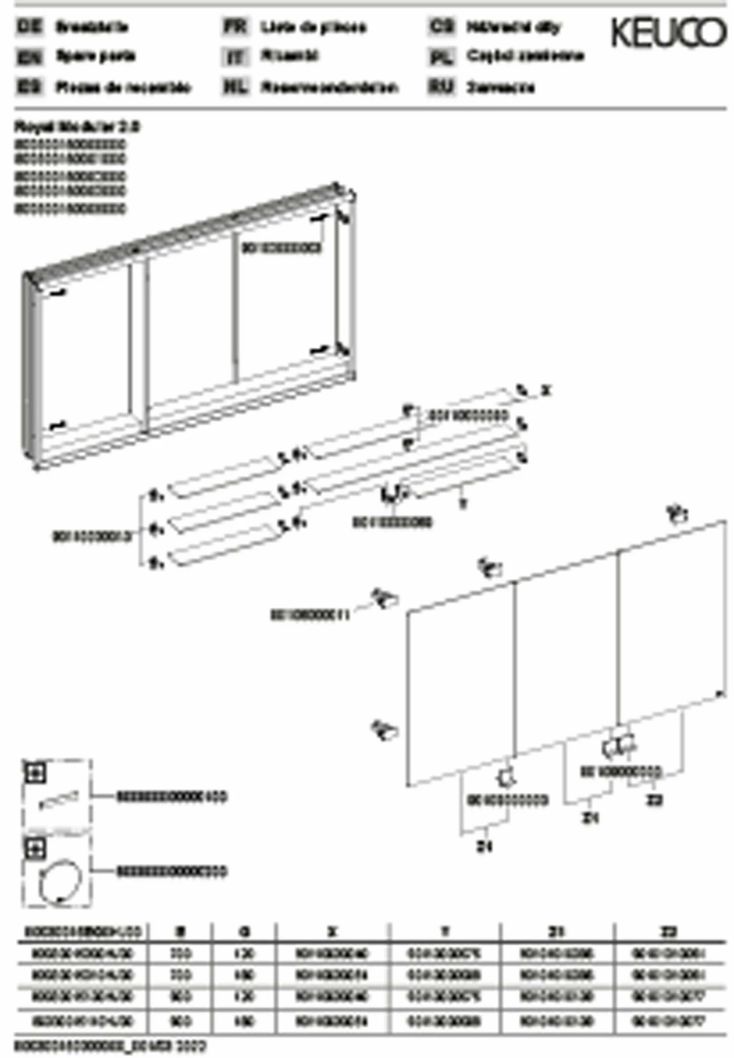Keuco Royal Modular 2. 1930 800300151100200 1500 X 900 X 160 Mm, 2 Steckdosen , Mur Intégré, 3 Portes 5 Keuco Royal Modular 2. 1930 800300151100200 1500 X 900 X 160 Mm, 2 Steckdosen , Mur Intégré, 3 Portes – Image 3
