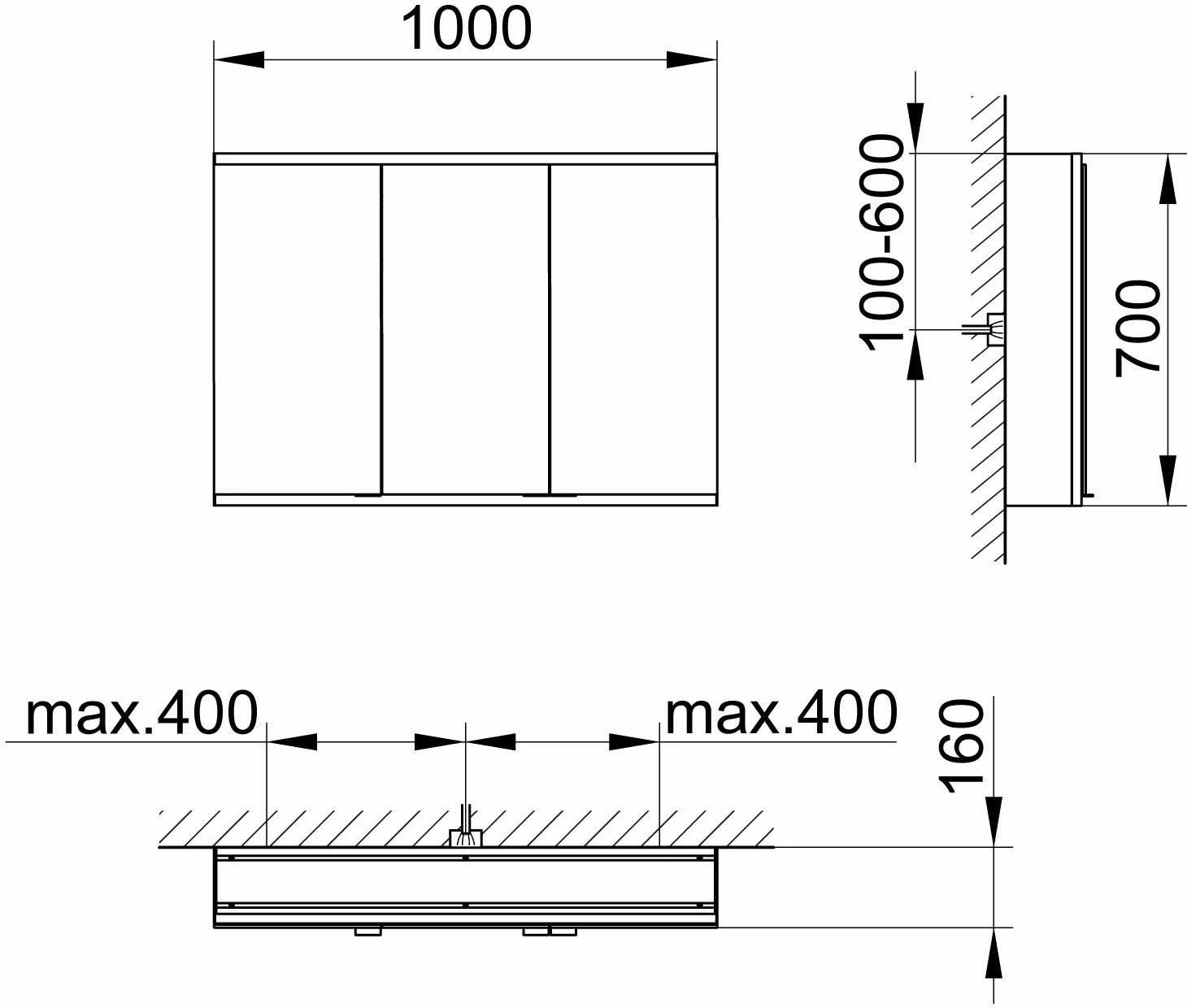Keuco Royal Modular 2. 1930 800301100100000 1000 X 700 X 160 Mm, Sans Prise, Extension Murale, 3 Portes 4 Keuco Royal Modular 2. 1930 800301100100000 1000 X 700 X 160 Mm, Sans Prise, Extension Murale, 3 Portes – Image 2
