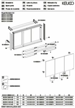 Keuco Royal Modular 2. 1930 800301121000000 1200 X 900 X 120 Mm, Sans Prise, Extension Murale, 3 Portes -Fournitures De Salle De Bain Soldes Keuco Royal Modular 2. 1930 800301121000000 1200 x 900 x 120 mm sans prise extension murale 3 portes 2