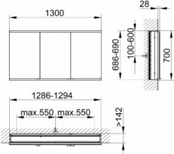 Keuco Royal Modular 2. 1930 800310130100200 1300 X 700 X 160 Mm, 2 Steckdosen , Mur Encastrable, 3 Portes -Fournitures De Salle De Bain Soldes Keuco Royal Modular 2. 1930 800310130100200 1300 x 700 x 160 mm 2 Steckdosen mur encastrable 3 portes 1
