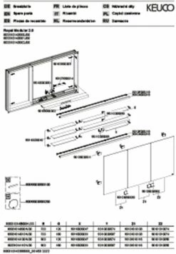 Keuco Royal Modular 2. 1930 800310141000000 1400 X 900 X 120 Mm, Sans Prise, Encastré Mural, 3 Portes -Fournitures De Salle De Bain Soldes Keuco Royal Modular 2. 1930 800310141000000 1400 x 900 x 120 mm sans prise encastre mural 3 portes 2