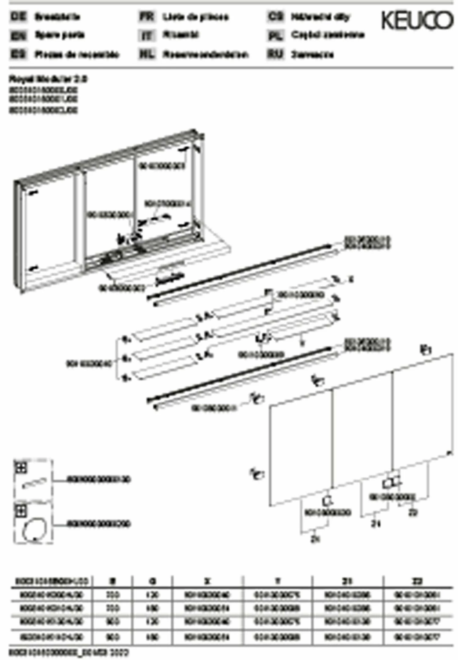 Keuco Royal Modular 2. 1930 800310150000200 1500 X 700 X 120 Mm, 2 Steckdosen , Mur Encastré, 3 Portes 5 Keuco Royal Modular 2. 1930 800310150000200 1500 X 700 X 120 Mm, 2 Steckdosen , Mur Encastré, 3 Portes – Image 3