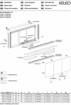 Keuco Royal Modular 2. 1930 800311110000000 1100 X 700 X 120 Mm, Sans Prise, Extension Murale, 3 Portes -Fournitures De Salle De Bain Soldes Keuco Royal Modular 2. 1930 800311110000000 1100 x 700 x 120 mm sans prise extension murale 3 portes 2
