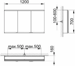 Keuco Royal Modular 2. 1930 800311120100000 1200 X 700 X 160 Mm, Sans Prise, Extension Murale, 3 Portes -Fournitures De Salle De Bain Soldes Keuco Royal Modular 2. 1930 800311120100000 1200 x 700 x 160 mm sans prise extension murale 3 portes 1