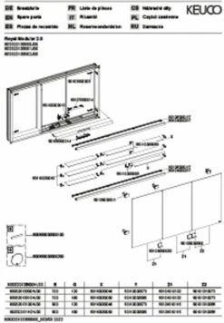 Keuco Royal Modular 2. 1930 800320130100000 1300 X 700 X 160 Mm, Sans Prise, Encastré Mural, 3 Portes, DALI -Fournitures De Salle De Bain Soldes Keuco Royal Modular 2. 1930 800320130100000 1300 x 700 x 160 mm sans prise encastre mural 3 portes DALI 2