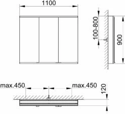 Keuco Royal Modular 2. 1930 800321111000000 1100 X 900 X 120 Mm, Sans Prise, Extension Murale, 3 Portes, DALI -Fournitures De Salle De Bain Soldes Keuco Royal Modular 2. 1930 800321111000000 1100 x 900 x 120 mm sans prise extension murale 3 portes DALI 1