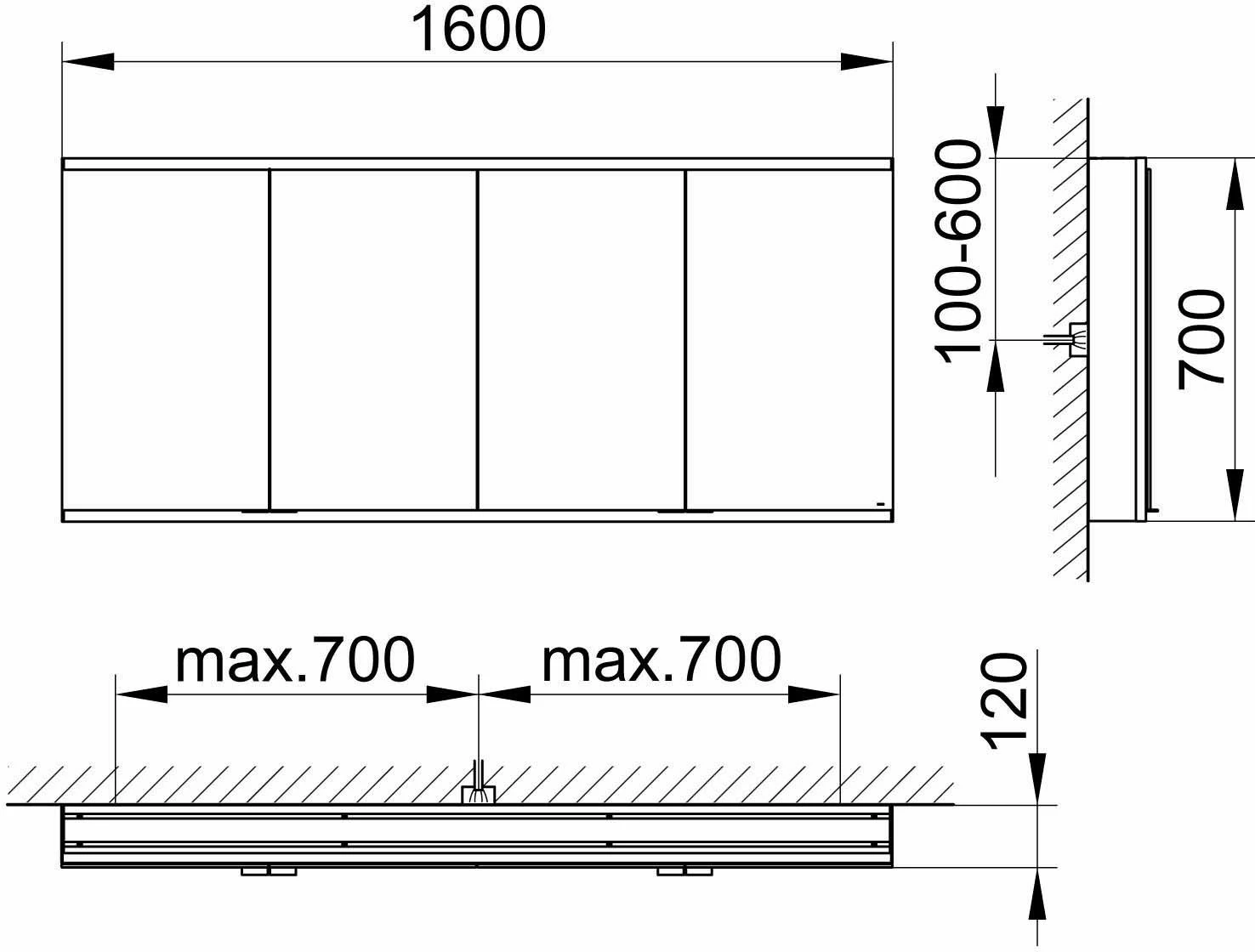 Keuco Royal Modular 2. 1930 800411160000000 1600 X 700 X 120 Mm, Sans Prise, Extension Murale, 4 Portes 4 Keuco Royal Modular 2. 1930 800411160000000 1600 X 700 X 120 Mm, Sans Prise, Extension Murale, 4 Portes – Image 2