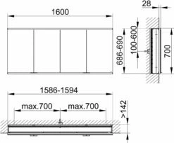 Keuco Royal Modular 2. 1930 800420160100400 Toilette 800 420 160 100 400 1600 X 700 X 160 Mm, 4 Steckdosen , Mur Encastré, 4 Portes, DALI -Fournitures De Salle De Bain Soldes Keuco Royal Modular 2. 1930 800420160100400 toilette 800 420 160 100 400 1600 x 700 x 160 mm 4 Steckdosen mur encastre 4 portes DALI 1