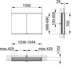 Keuco Royal Modular 2. 1930 Miroir 800200000000300 1050 X 700 X 120 Mm, 2000 Douille, 2000 Point Double Chargement USB, Intégré Dans Le Mur, Deux Portes -Fournitures De Salle De Bain Soldes Keuco Royal Modular 2. 1930 miroir 800200000000300 1050 x 700 x 120 mm 2000 douille 2000 point double chargement USB integre dans le mur deux portes 1