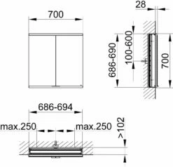 Keuco Royal Modular 2. 1930 Miroir 800200070000300 700 X 700 X 120 Mm, 2000 Douille, 2000 Point Double Chargement USB, Intégré Dans Le Mur, Deux Portes 6 Keuco Royal Modular 2. 1930 Miroir 800200070000300 700 X 700 X 120 Mm, 2000 Douille, 2000 Point Double Chargement USB, Intégré Dans Le Mur, Deux Portes -Fournitures De Salle De Bain Soldes Keuco Royal Modular 2. 1930 miroir 800200070000300 700 x 700 x 120 mm 2000 douille 2000 point double chargement USB integre dans le mur deux portes 1