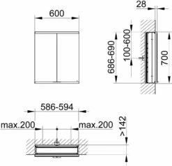 Keuco Royal Modular 2. 1930 Miroir 800220060100300 600 X 700 X 160 Mm, 2000 Douille, 2000 Point Double Chargement USB, Intégré Dans Le Mur, Deux Portes, DALI -Fournitures De Salle De Bain Soldes Keuco Royal Modular 2. 1930 miroir 800220060100300 600 x 700 x 160 mm 2000 douille 2000 point double chargement USB integre dans le mur deux portes DALI 1
