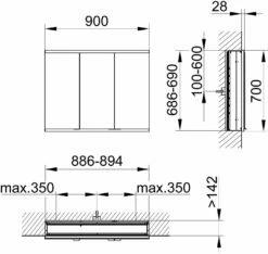 Keuco Royal Modular 2. 1930 Miroir 800300090100300 900 X 700 X 160 Mm, 2000 Douille, 2000 Point Double Chargement USB, Mur Intégré, 3 Portes -Fournitures De Salle De Bain Soldes Keuco Royal Modular 2. 1930 miroir 800300090100300 900 x 700 x 160 mm 2000 douille 2000 point double chargement USB mur integre 3 portes 1