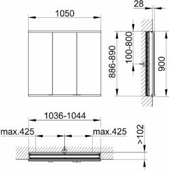 Keuco Royal Modular 2. 1930 Miroir 800310001000300 1050 X 900 X 120 Mm, 2000 Douille, 2000 Point Double Chargement USB, Intégré Dans Le Mur, 3 Portes -Fournitures De Salle De Bain Soldes Keuco Royal Modular 2. 1930 miroir 800310001000300 1050 x 900 x 120 mm 2000 douille 2000 point double chargement USB integre dans le mur 3 portes 1
