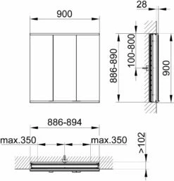Keuco Royal Modular 2. 1930 Miroir 800320091000300 900 X 900 X 120 Mm, 2000 Douille, 2000 Point Double Chargement USB, Intégré Dans Le Mur, 3 Portes, DALI -Fournitures De Salle De Bain Soldes Keuco Royal Modular 2. 1930 miroir 800320091000300 900 x 900 x 120 mm 2000 douille 2000 point double chargement USB integre dans le mur 3 portes DALI 1