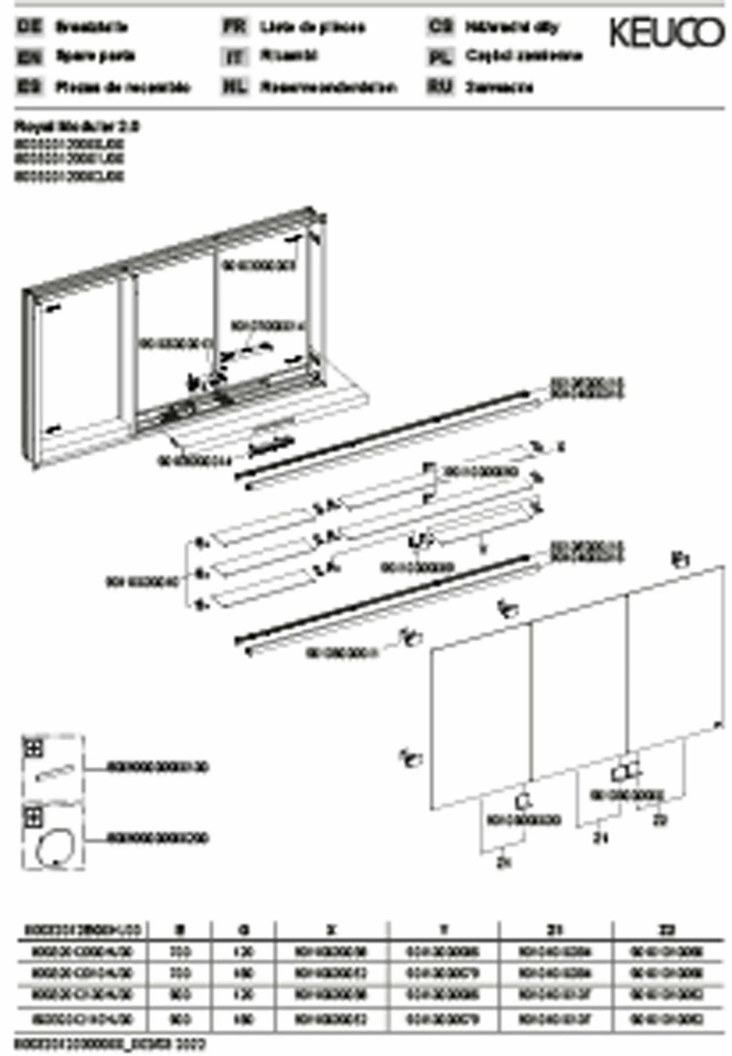 Keuco Royal Modular 2. 1930 Miroir 800320120100300 1200 X 700 X 160 Mm, 2000 Douille, 2000 Point Double Chargement USB, Intégré Dans Le Mur, 3 Portes, DALI 5 Keuco Royal Modular 2. 1930 Miroir 800320120100300 1200 X 700 X 160 Mm, 2000 Douille, 2000 Point Double Chargement USB, Intégré Dans Le Mur, 3 Portes, DALI – Image 3