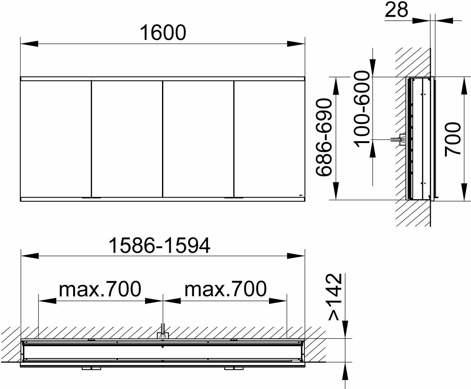 Keuco Royal Modular 2. 800420160100500 Miroir 1930 800420160100500 1600 X 700 X 160 Mm, 2 Steckdosen , 2 Doubles Points De Charge USB, Mur Intégré, 4 Portes, DALI 4 Keuco Royal Modular 2. 800420160100500 Miroir 1930 800420160100500 1600 X 700 X 160 Mm, 2 Steckdosen , 2 Doubles Points De Charge USB, Mur Intégré, 4 Portes, DALI – Image 2
