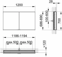 Keuco Royal Modular 2ème 800200120000200 Miroir 1930 800200120000200 1200 X 700 X 120 Mm, 2 Steckdosen , Mur Intégré, 2 Portes -Fournitures De Salle De Bain Soldes Keuco Royal Modular 2eme 800200120000200 miroir 1930 800200120000200 1200 x 700 x 120 mm 2 Steckdosen mur integre 2 portes 1