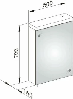 Keuco Royal Reflex .2 Armoire à Miroir 24201171101 500x700x150mm, Avec éclairage, Arrêter à Droite -Fournitures De Salle De Bain Soldes Keuco Royal Reflex .2 armoire a miroir 24201171101 500x700x150mm avec eclairage arreter a droite 1