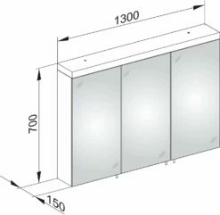 Keuco Royal Reflex .2 Armoire à Miroir 24205171301 1300x700x150mm, 3 Portes Beleuchtet , Beleuchtet -Fournitures De Salle De Bain Soldes Keuco Royal Reflex .2 armoire a miroir 24205171301 1300x700x150mm 3 portes beleuchtet beleuchtet 1