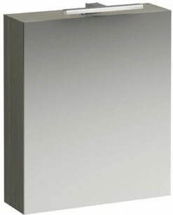 LAUFEN Base H4027511102621 Miroir LED H4027511102621 60x70x18,5cm, Orme Clair, Charnière à Gauche