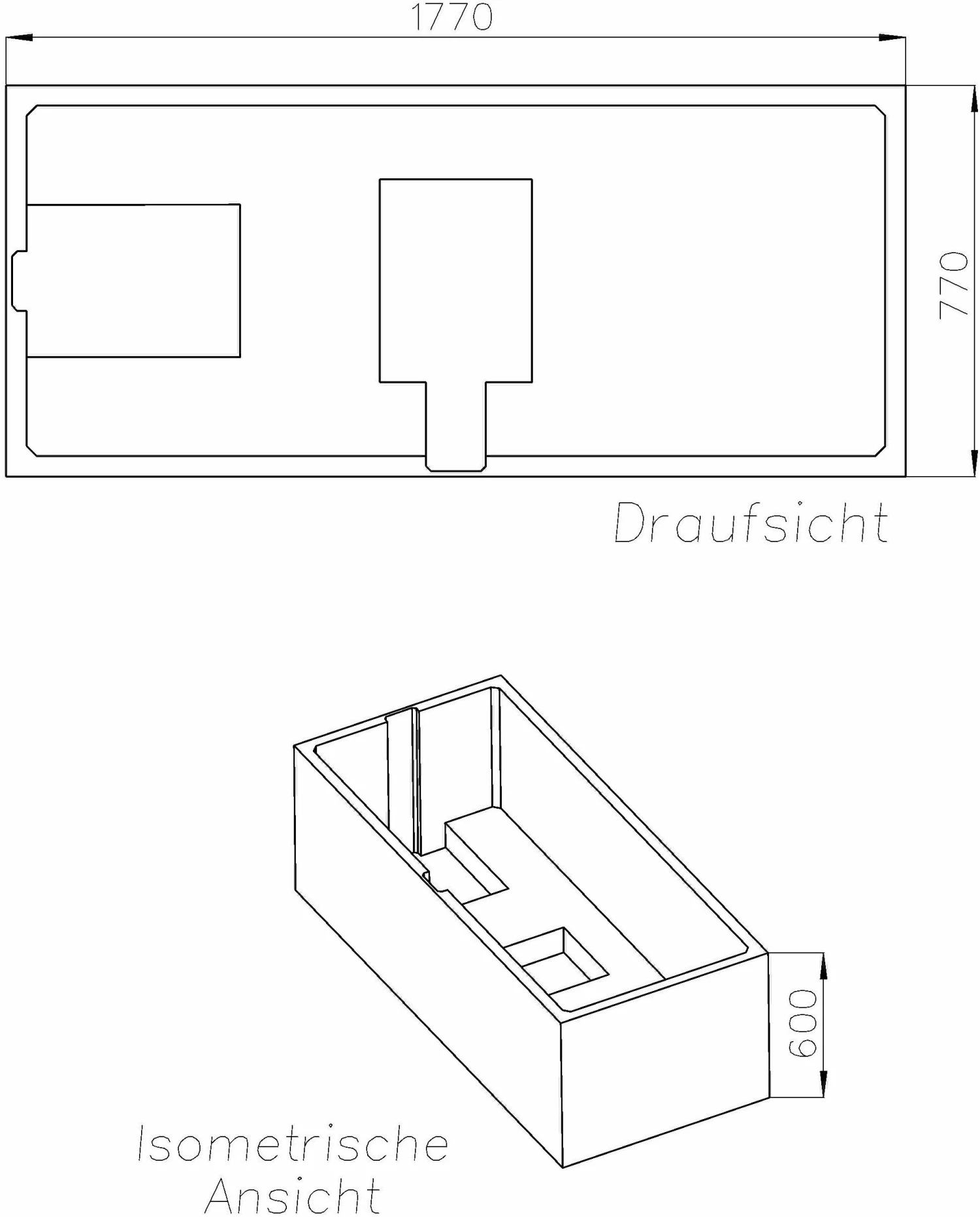 Schedel Badewannenträger SW10369 180x80cm, Hauteur 60cm 4 Schedel Badewannenträger SW10369 180x80cm, Hauteur 60cm – Image 2