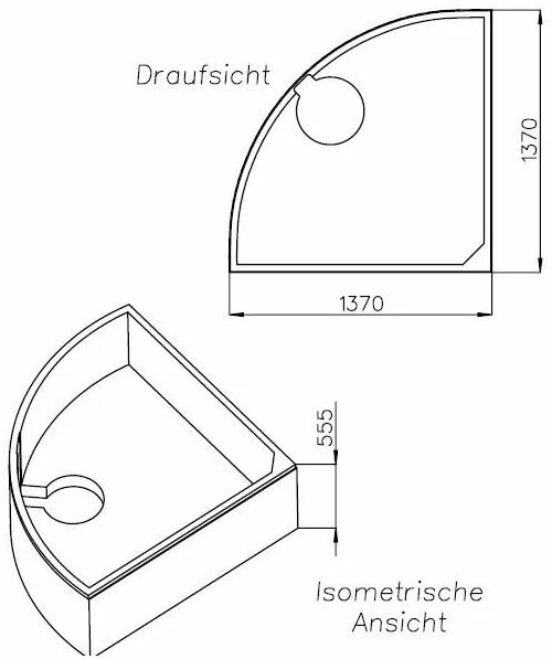Schedel Hoesch Support D'angle Parana SW12523 140x140cm, Affleurant, Hauteur 55.5cm 4 Schedel Hoesch Support D'angle Parana SW12523 140x140cm, Affleurant, Hauteur 55.5cm – Image 2