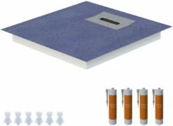 Schedel Line Flow élément De Douche LI1KF901010 100 X 100 Cm, Pente Sur Quatre Côtés