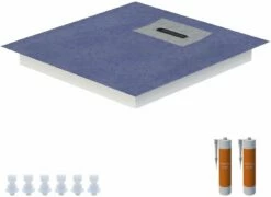 Schedel Line Flow élément De Douche LI1KF908080 80 X 80 Cm, Pente Sur Quatre Côtés