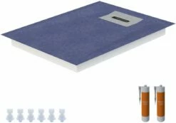 Schedel Line Flow élément De Douche LI1KF909010 90 X 100 Cm, Pente Sur Quatre Côtés