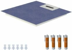 Schedel Line Flow élément De Douche LI2KF601212 120 X 120 Cm, Pente D'un Côté