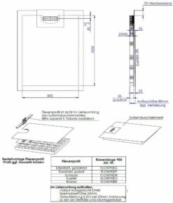 Schedel Line Flow élément De Douche LI2KF608010 80 X 100 Cm, Pente D'un Côté -Fournitures De Salle De Bain Soldes Schedel Line Flow element de douche LI2KF608010 80 x 100 cm pente dand 39un cote 1