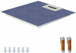 Schedel Line Flow élément De Douche LI2KF608080 80 X 80 Cm, Pente D'un Côté