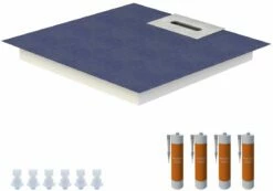 Schedel Line Flow élément De Douche LI2KF901212 120 X 120 Cm, Pente D'un Côté