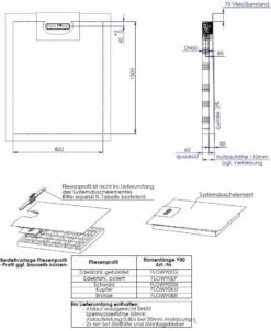 Schedel Line Flow élément De Douche LI2KF908010 80 X 100 Cm, Pente D'un Côté -Fournitures De Salle De Bain Soldes Schedel Line Flow element de douche LI2KF908010 80 x 100 cm pente dand 39un cote 1