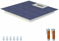 Schedel Line Flow élément De Douche LI2KF909090 90 X 90 Cm, Pente D'un Côté