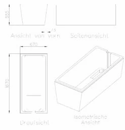 Schedel MULTISTAR Support De Bain Standard SW10005 170x70cm, Hauteur 55,5cm, Avec 2 Côtés Inclinés -Fournitures De Salle De Bain Soldes Schedel MULTISTAR Support de bain standard SW10005 170x70cm hauteur 555cm avec 2 cotes inclines 1