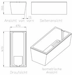 Schedel MULTISTAR Support De Bain Standard SW10020 150x70cm, Hauteur 55,5cm, Avec 2 Côtés Inclinés -Fournitures De Salle De Bain Soldes Schedel MULTISTAR Support de bain standard SW10020 150x70cm hauteur 555cm avec 2 cotes inclines 1