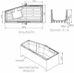 Schedel Match0 SW11157 830, 157x750cm, Droite, Hauteur 57cm -Fournitures De Salle De Bain Soldes Schedel Match0 SW11157 830 157x750cm droite hauteur 57cm 1