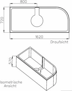 Schedel Match0 SW13607 165x75mm, Hauteur 57cm -Fournitures De Salle De Bain Soldes Schedel Match0 SW13607 165x75mm hauteur 57cm 1