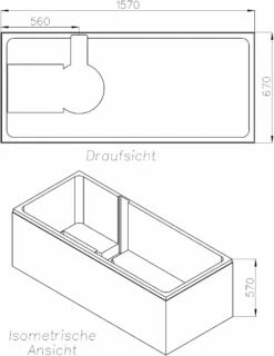 Schedel Match0 SW14598 160x70cm, Débordement à Droite, Hauteur 57cm -Fournitures De Salle De Bain Soldes Schedel Match0 SW14598 160x70cm debordement a droite hauteur 57cm 1