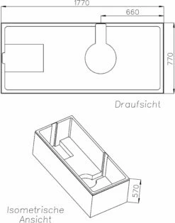 Schedel Match0 SW83221 180x80cm, Trop-plein Opposé, Hauteur 57cm -Fournitures De Salle De Bain Soldes Schedel Match0 SW83221 180x80cm trop plein oppose hauteur 57cm 1
