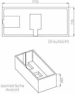 Schedel Support De Schedel SW10427 Duo, 180x80cm, Hauteur 59cm -Fournitures De Salle De Bain Soldes Schedel Support de Schedel SW10427 Duo 180x80cm hauteur 59cm 1