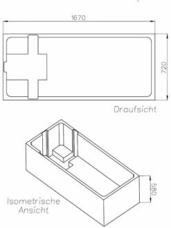 Schedel Support De Schedel SW11485 170x75cm, Hauteur 58cm -Fournitures De Salle De Bain Soldes Schedel Support de Schedel SW11485 170x75cm hauteur 58cm 1