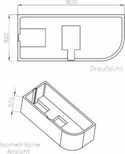 Schedel Support De Schedel SW13585 185x85cm, Hauteur 57cm -Fournitures De Salle De Bain Soldes Schedel Support de Schedel SW13585 185x85cm hauteur 57cm 1