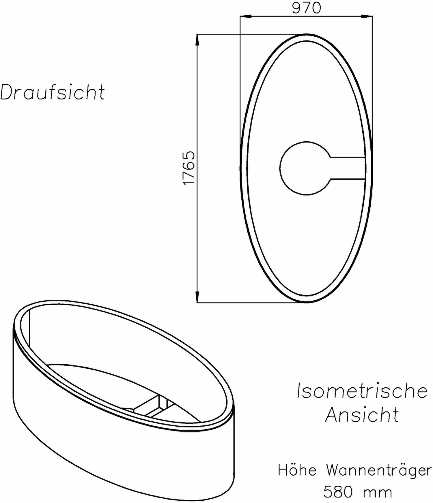 Schedel Support De Schedel SW13644 180x100cm, Ovale, Hauteur 58cm 4 Schedel Support De Schedel SW13644 180x100cm, Ovale, Hauteur 58cm – Image 2