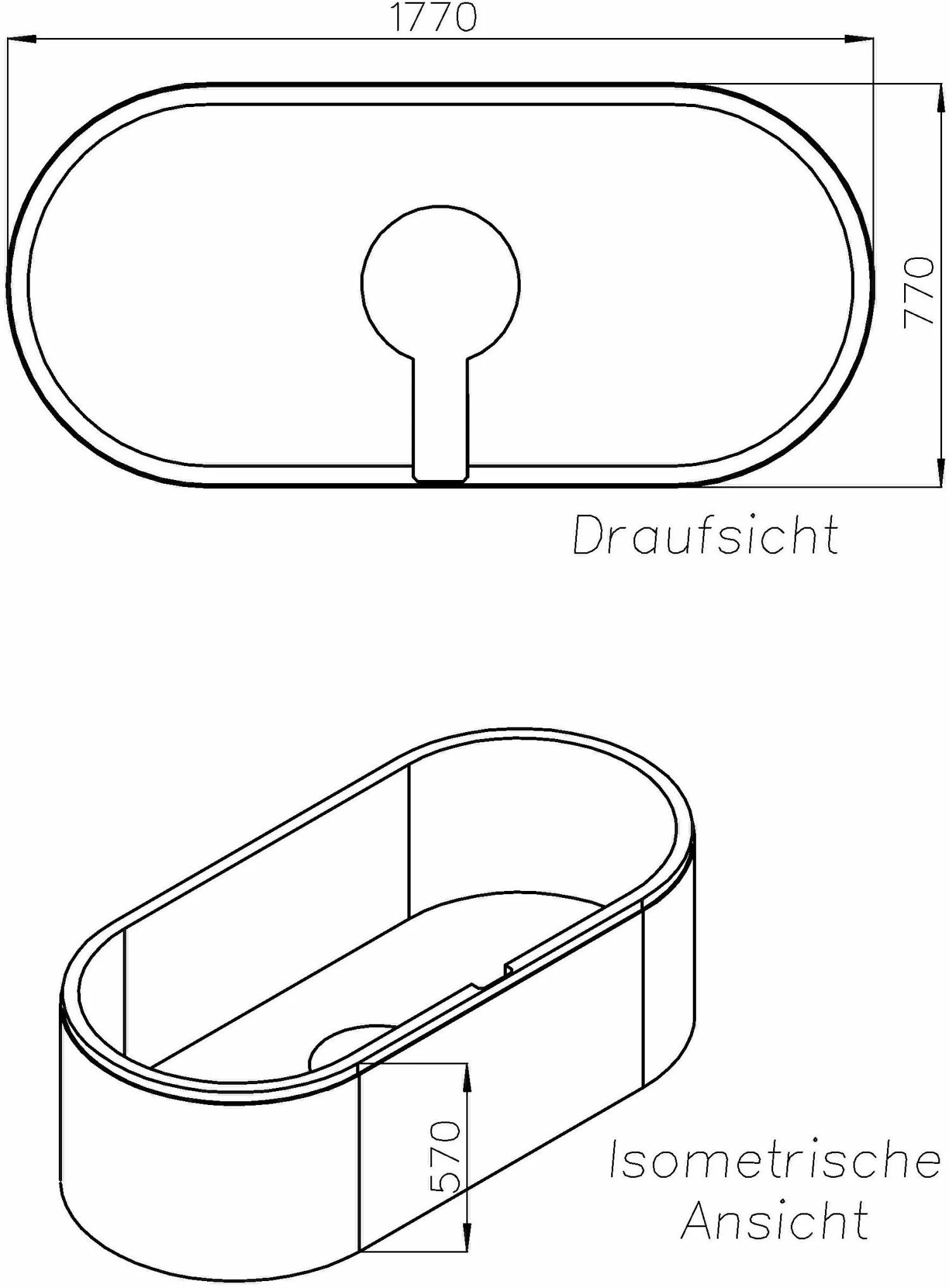 Schedel Support De Schedel SW14557 180x80cm, Ovale, Hauteur 57cm 4 Schedel Support De Schedel SW14557 180x80cm, Ovale, Hauteur 57cm – Image 2